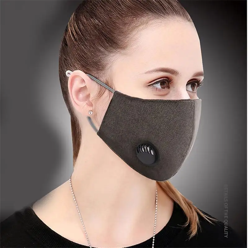 

1Pcs Fashion Respirator Mask With Breathing Washable Cotton Activated Carbon Filter Mouth Masks Anti Dust Allergy