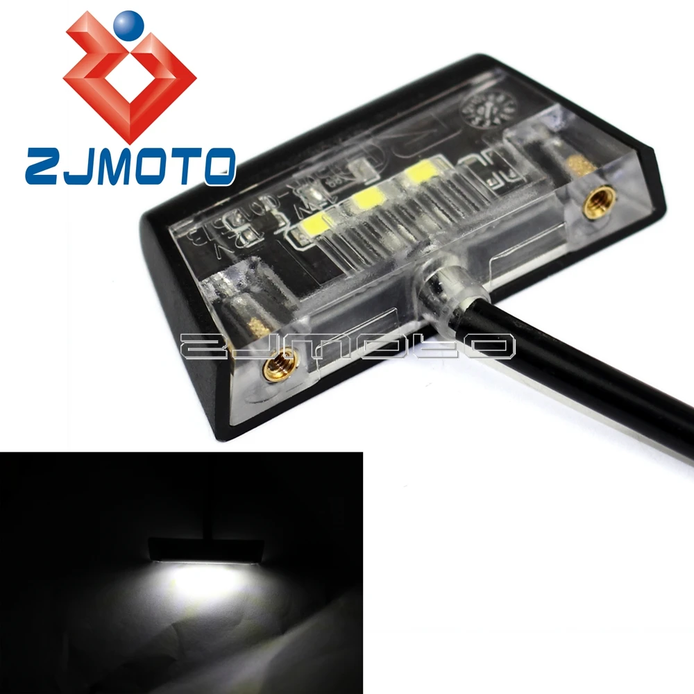 Подсветка номерного знака мотоцикла светодиодная подсветка для Honda Suzuki Yamaha Kawasaki