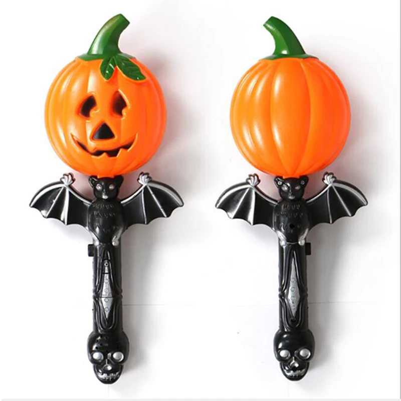 LED Light Ghost pumpkin Stick Wands Rave Cheer Party Flashing Glow Stick Light Sticks halloween decoration Glow Party Supplies (4)