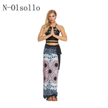 N-olsollo/ новые летние юбки синего цвета в богемном стиле, Длинные Многослойные Лоскутные юбки с завязками на талии, большие размеры, сексуальные юбки