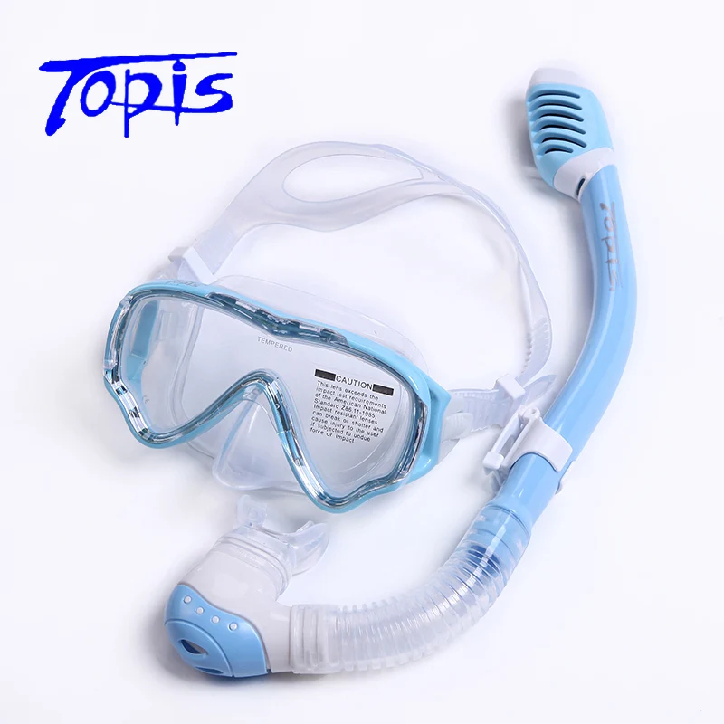 Children full dry type breathing tube submersible set swimming snorkel goggles self sustained