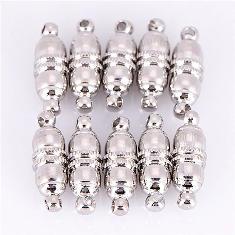 Silver Tone With Lobster Claw Clasp 10Pcs Clasps For Jewelry
