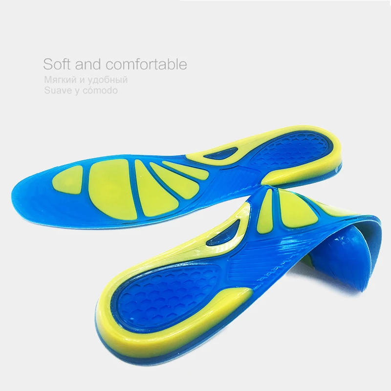 Silicon Gel Insoles Orthotic Foot Care For feet Shoes Sole Sport Insoles Shock Absorption Pads Arch Orthopedic Pad Insole