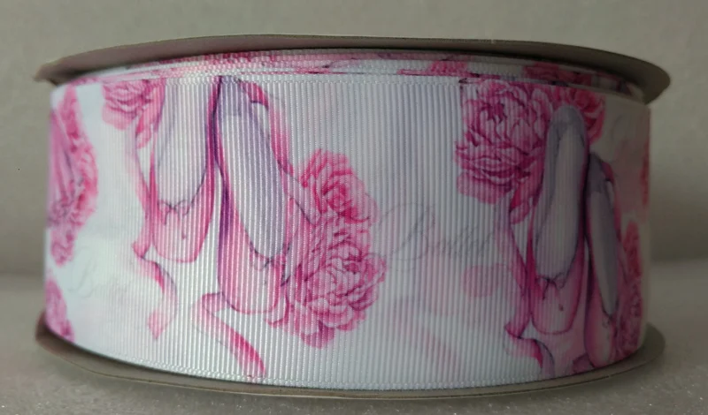 2 inch 50mm  flowers dress and high-heeled shoes  free shipping printed grosgrain ribbons for gift decoration