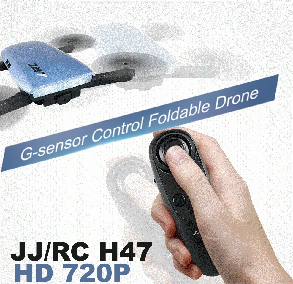 JJRC H47 ELFIE Drones Foldable RC Pocket Selfie Drone Dron With WiFi FPV 720P HD Camera G-Sensor Controller Helicopter Waypoints