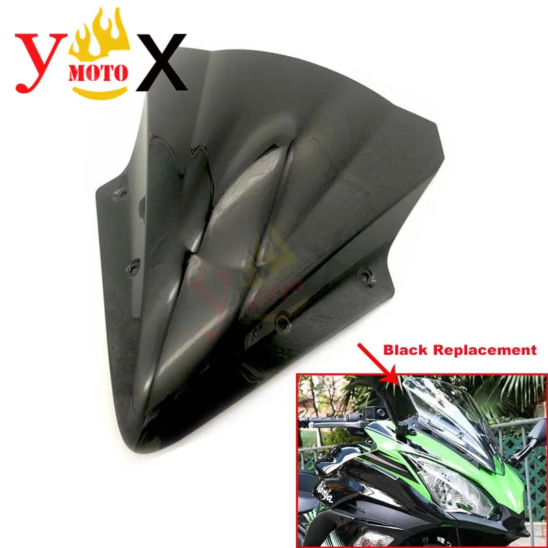 Защитное стекло на лобовое для мотоциклов черное Кавасаки ниндзи 650 2017 Ninja650 17 |