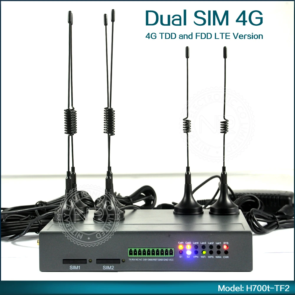 

LTE/GPRS/EDGE/HSDPA/HSUPA/HSPA+/CDMA2000 EVDO WIFI 3g 4g Router with SIM Card Slot ( Model: H700t-TF2 )