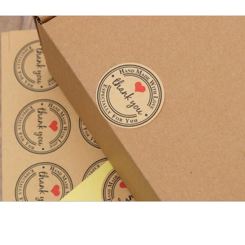 120 шт./компл. спасибо ретро-наклейки из крафт-бумаги Бумага этикетка наклейка «спасибо» круглые этикетки Бумага стикер для канцелярских товаров