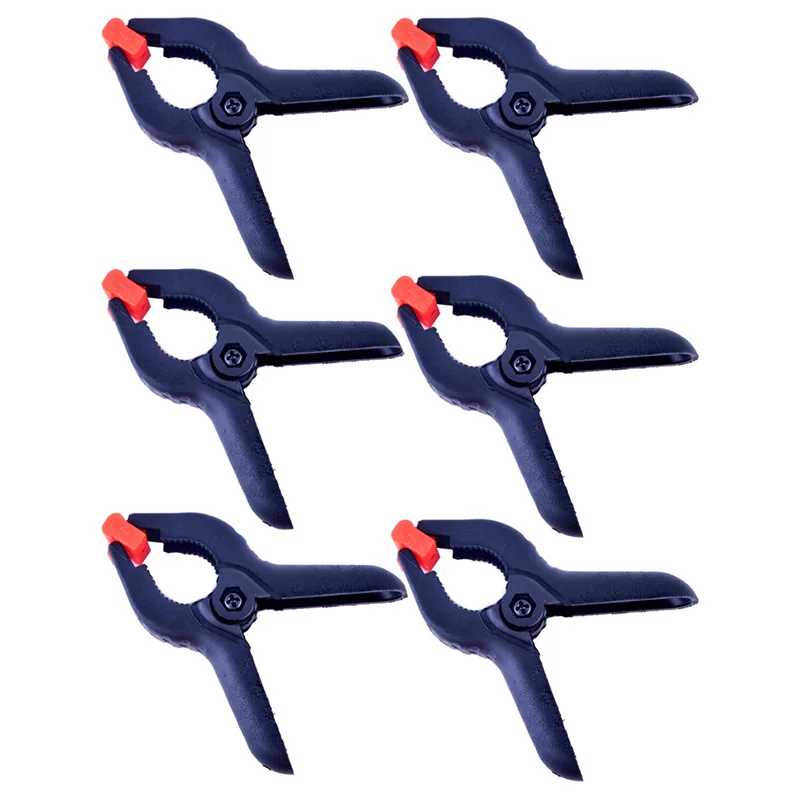 

NEW High Quality DIY Tools 6PCS 3.5 Inch Muslin Plastic Nylon Spring Clamps Set for Paper Photo Backdrop Background Woodworking