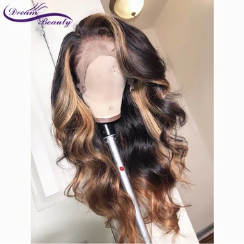 13x6 Deep part Lace Front Human Hair Wigs 180% Density Brazilian Remy Wavy Human Hair Pre-Plucked Hairline Dream Beauty 2