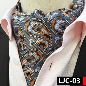 

2017 Designer's Men Decorated Ascots Unique Paisley Collar Neckerchief for Banquet Wedding