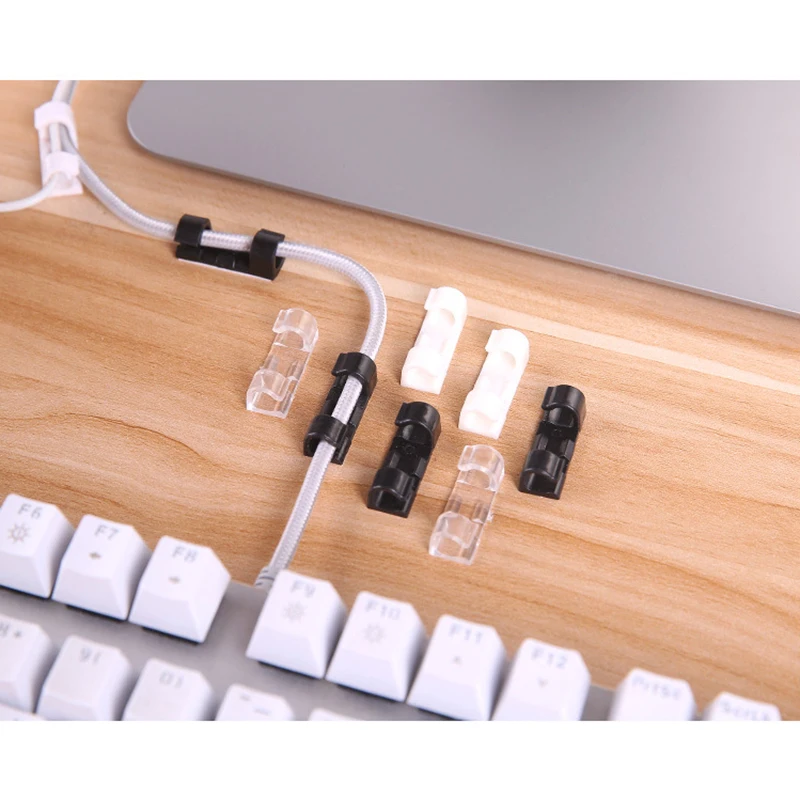 20 шт. провода для хранения устройства для сматывания кабеля наушников Кабельный органайзер для настольного провода протектор зарядное устройство держатель кабеля зажимы для MP3 mouse Line