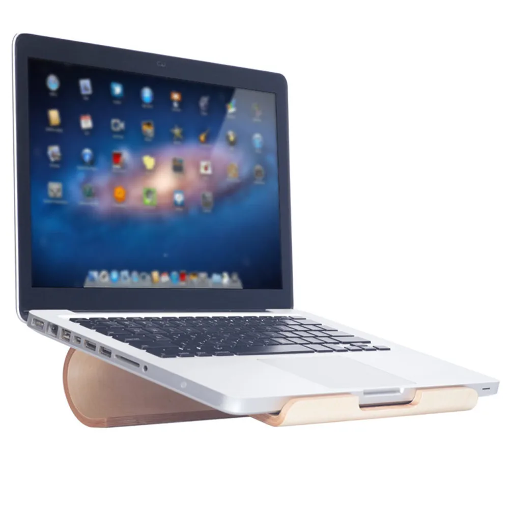 SAMDI Birch Wooden Laptop Desktop Stand Holder Bracket Dock For MacBook US stock