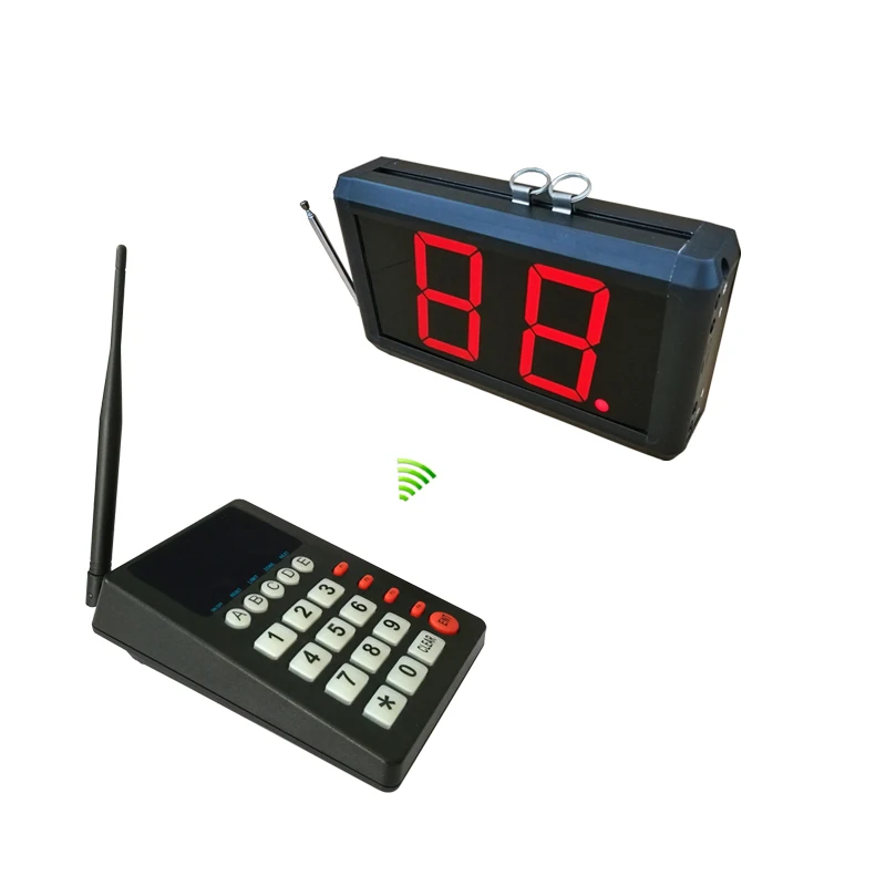 

Restaurant Kitchen Call System K-MAIN+302 with 1 pcs Keypad and 4 pcs Display show 2 digit number Free Shipping