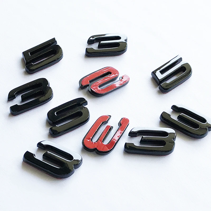 Emblema de Grade Original para Audi Estilo do Carro Suporte s7 s8 Rs3 Rs4 Rs5 Rs6 Rs7 Rs8 Logotipo Cromado Preto Brilhante s3 s4 s5 s6 6 s3, s4 s5 s6 s7 s8 rs3