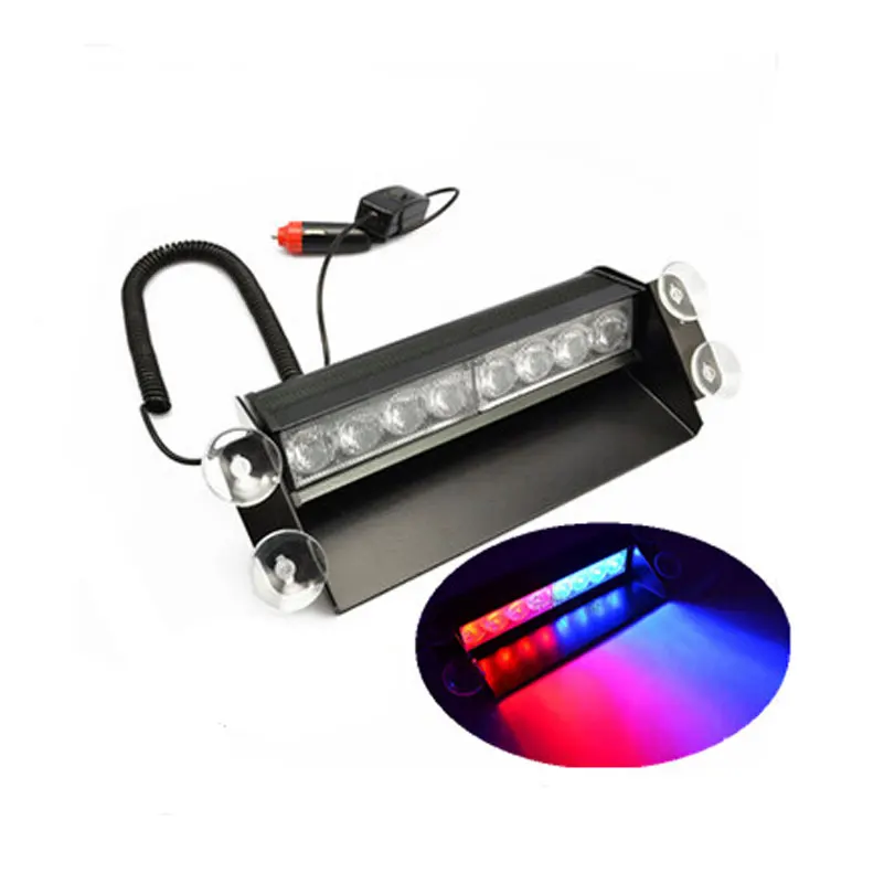 8 Led Car Vehicle Emergency Light Strobe Flash Warning Light Windshield