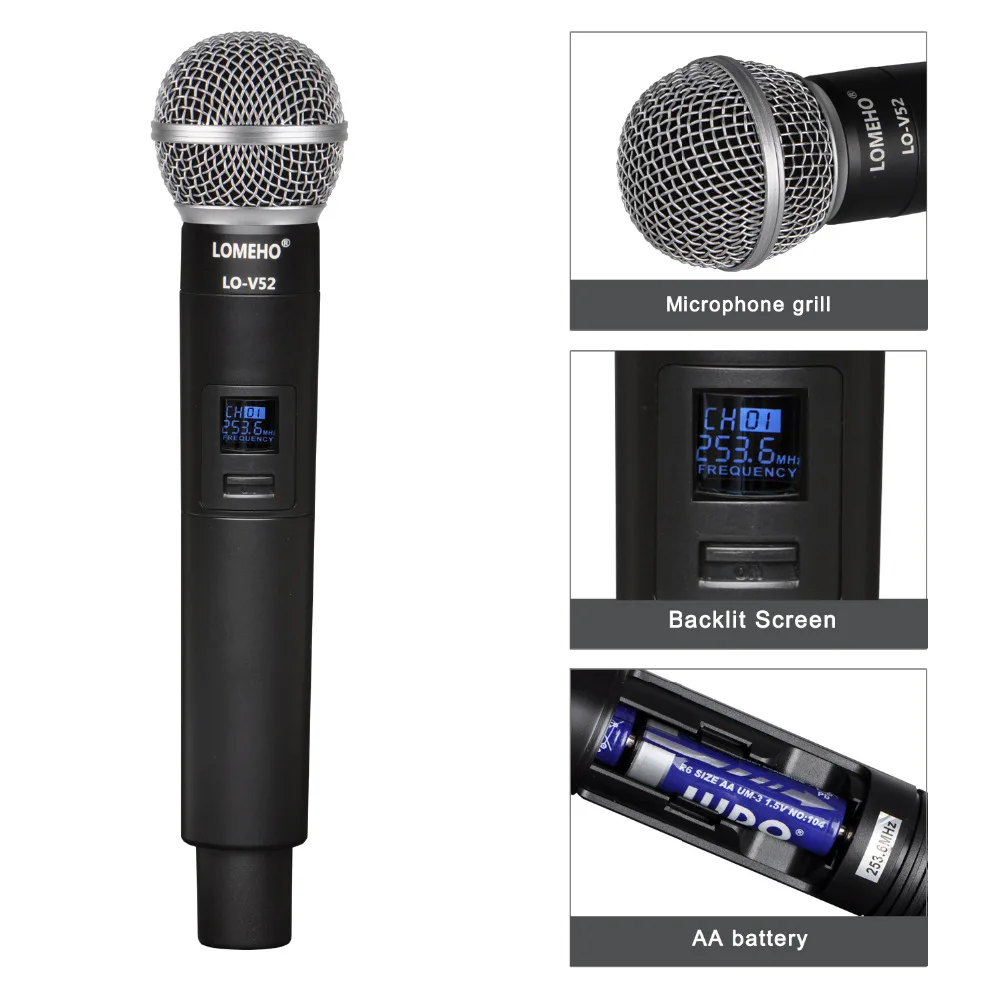 Lomeho LO-V52 2 Way VHF Metal Handheld Transmitter