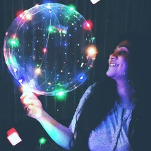 1" прозрачный латексный воздушный шар с 10 м светодиодная медная проволока светящиеся светодиодные воздушные шары для свадебных украшений товары для дня рождения