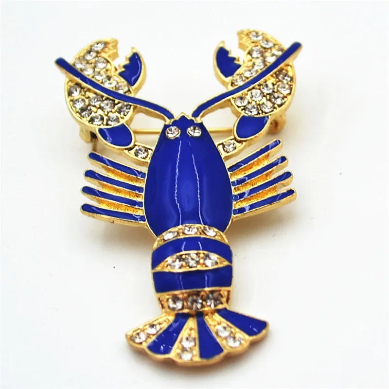 Женская Брошь в виде Раков красного и синего цвета|brooch accessories|brooches for womenblue brooch |