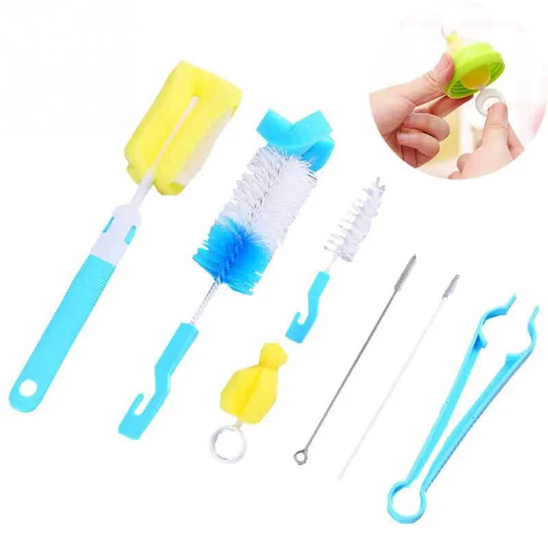 7pcs / Set Pacifier For Baby Multifunction Cleaning Soft Dummy Nipple