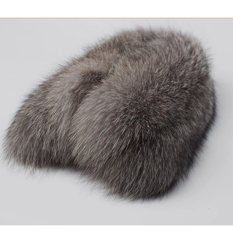 silver fox fur gloves