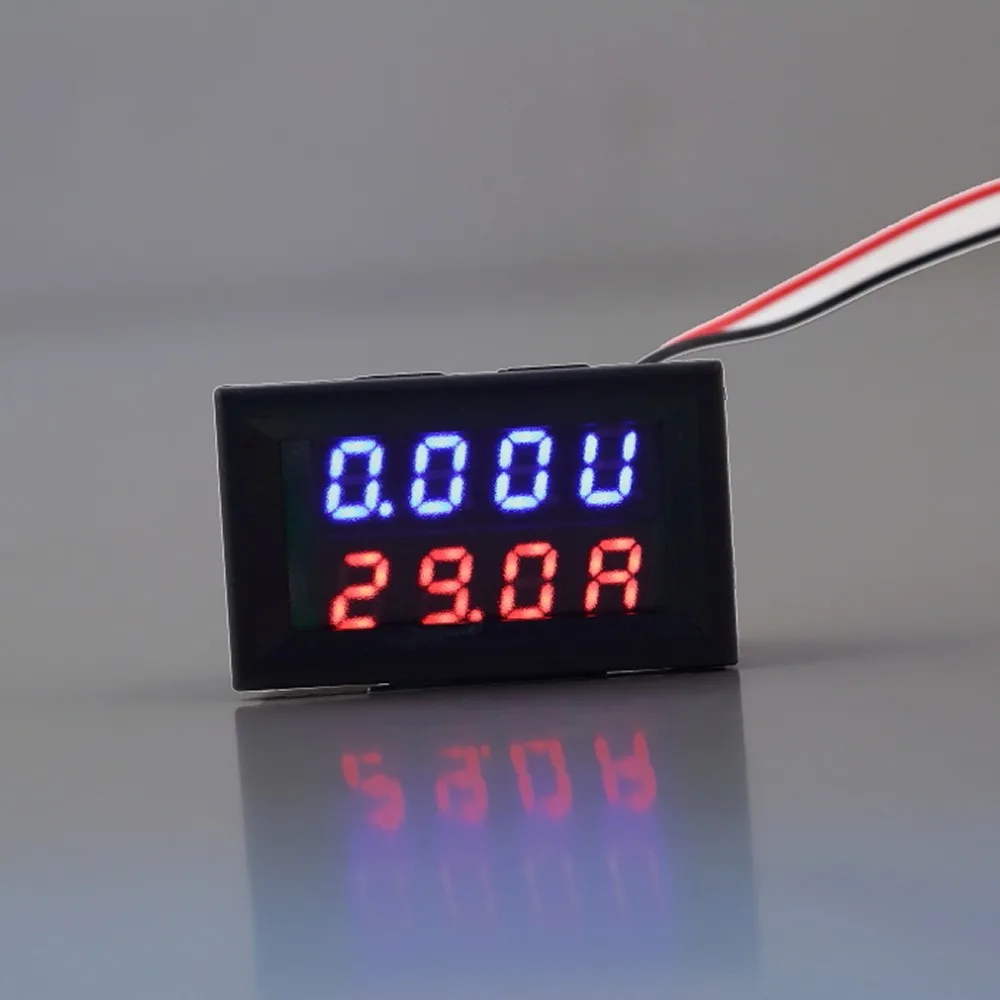 

DC 0-30V 10A Voltmeter Ammeter Blue+Red LED Panel Amp Digital Volt Gauge meter 2017 dropshipping