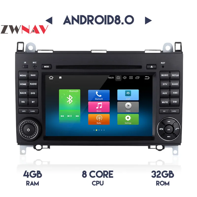 Discount Octa Core Android 8.0 Car GPS Stereo Car Radio Car DVD Player For BENZ A-class W169 A150 A170 B-class W245 B170 B200 2004-2012 12