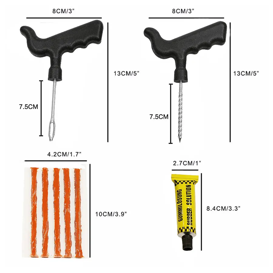 Автомобильные Инструменты для ремонта бескамерных шин шины с защитой от проколов штекер Наборы авто аксессуары для катания на мотоцикле Резинового Клея 8 шт./компл