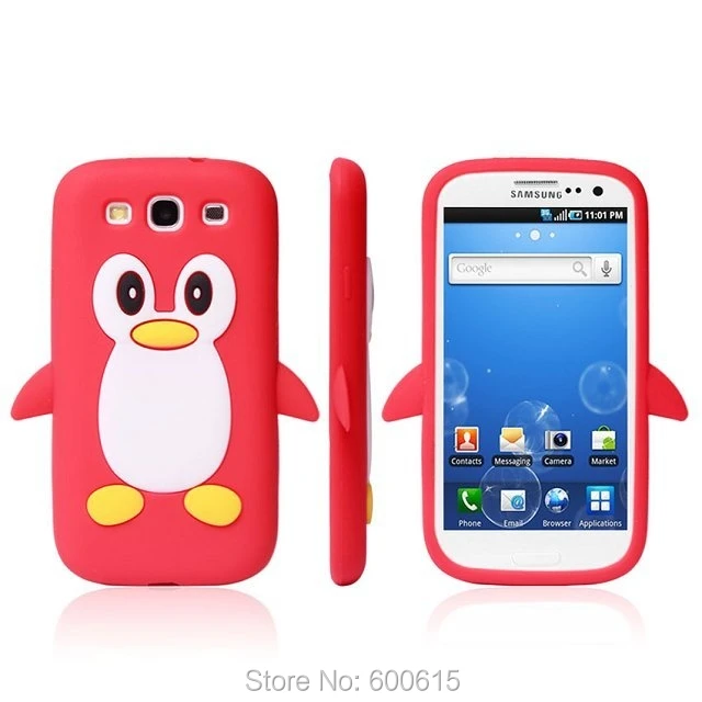 Samsung galaxy s3 i9300 penguin silicone case (1)