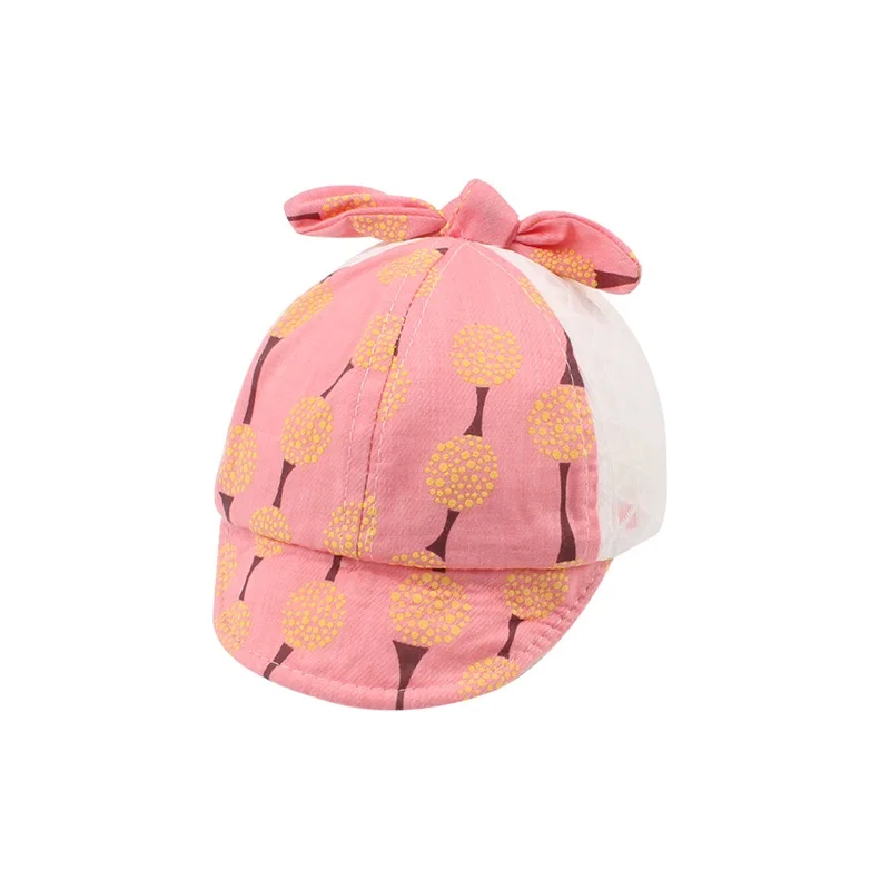 Fashion Flower Baby Girls Hat Mesh Summer Sun Cap Bowknot Cute Baby Hat For Girls Breathable Infant Boy Cap Baby Girls Clothing (2)