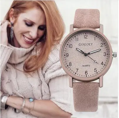 Gogoey женские часы роскошные кожаные 2019 модные наручные браслет Relogio Feminino