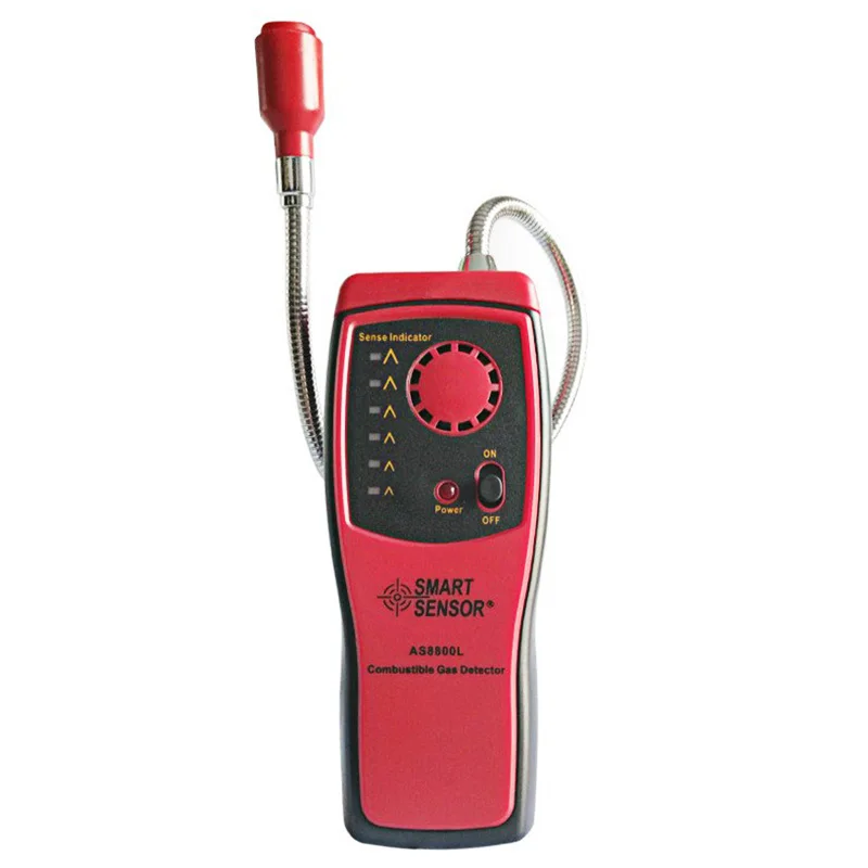

Combustion Gas Analyzer Combustible Flammable Gas Leak Detector Location Determine Tester Meter LED Lights Sound Alarm Sensor