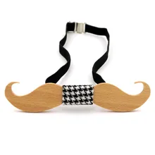 Модные Дизайн плед Gravata Бизнес Партия Древесины борода лук Галстуки Для мужчин унисекс ручной работы усы лук Галстуки DIY деревянный пользовательские галстуки