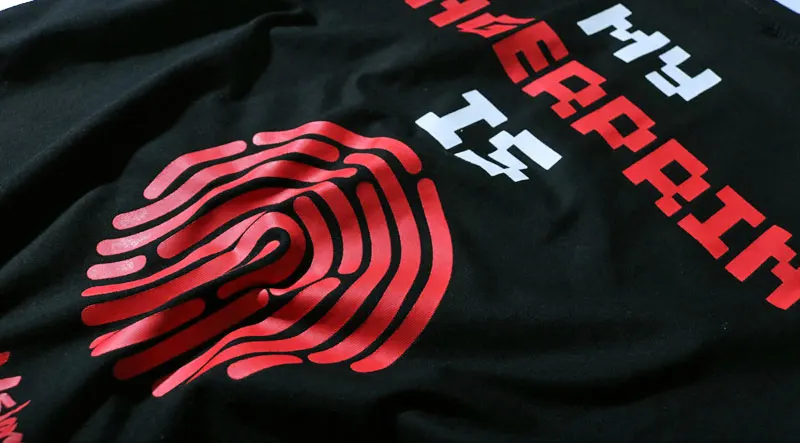 Fingerprint Pixel Printed Tees Shirts 6