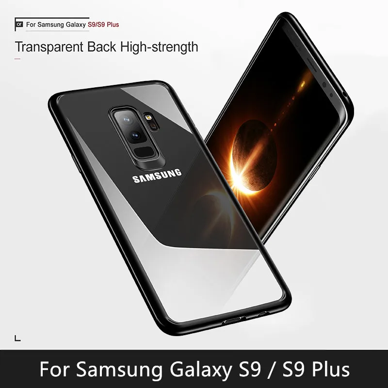 Cafele Transparent Case For Samsung Galaxy S9 Plus TPU+silicone PC Back Cover Shockproof Coque |