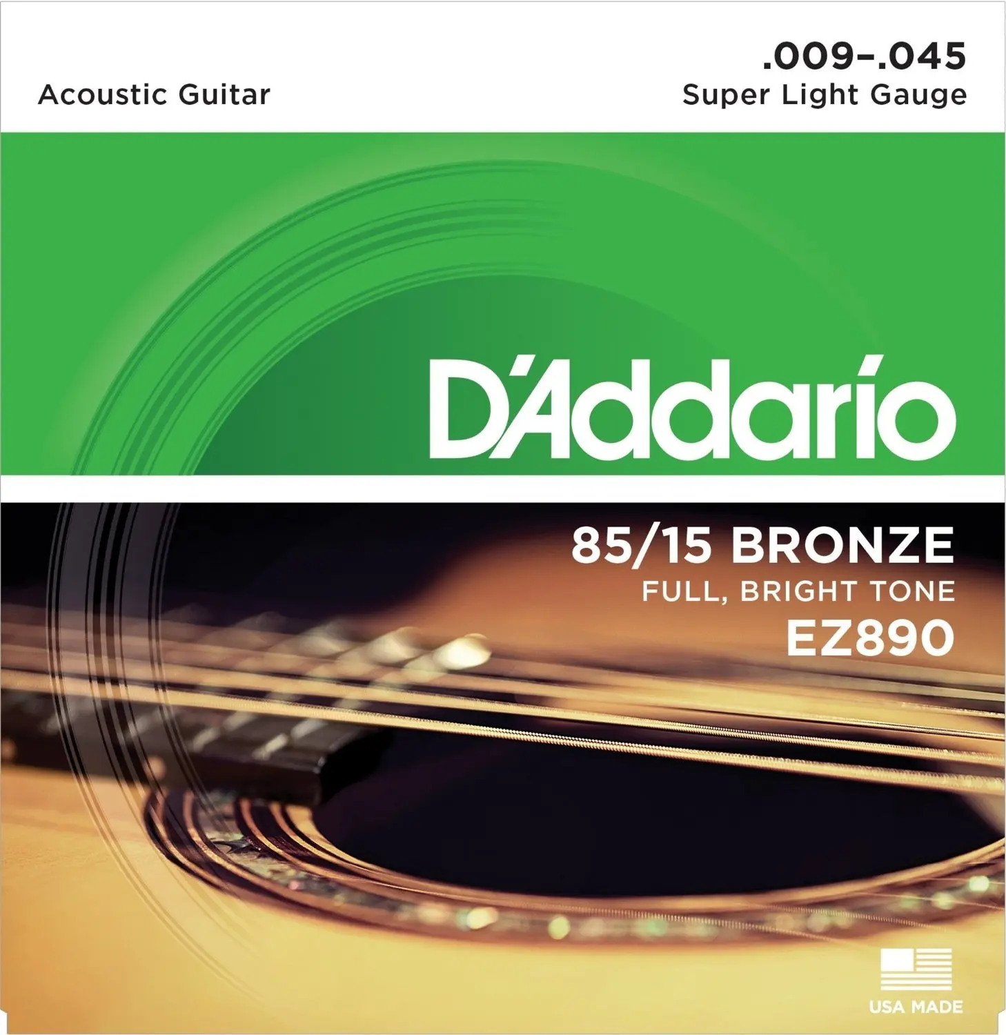 D'Addario EZ910 EZ890 EZ900 EZ920 EZ930 Великие американские бронзовые для акустической Daddario гитарные струны, Сделано в США