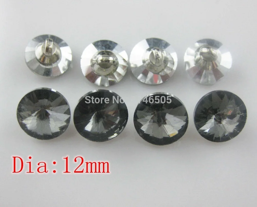 

100pcs Crystal buckle 12mm Pack Diamond Button pull buckle Rhinestone Sofa clothes accessories crafts Acrylic botoes scrapbook