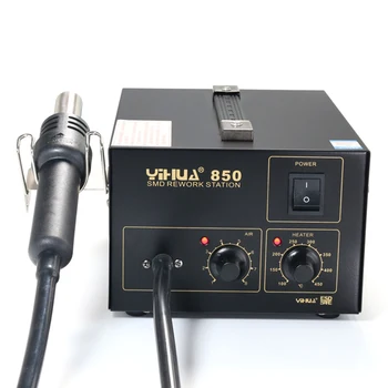 Cheap YIHUA 850 3 Nozzles Hot Air Soldering Station SMD Rework Station Lead Free With Heat Gun