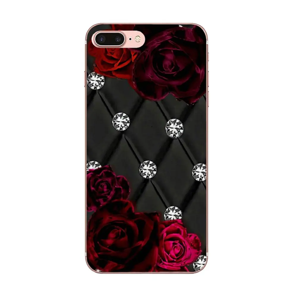 Покраска кожи блестящие стразы цветок для Xiao mi 3 4 4C 4i 5 5S 5X6 6X A1 Max x 2 Note
