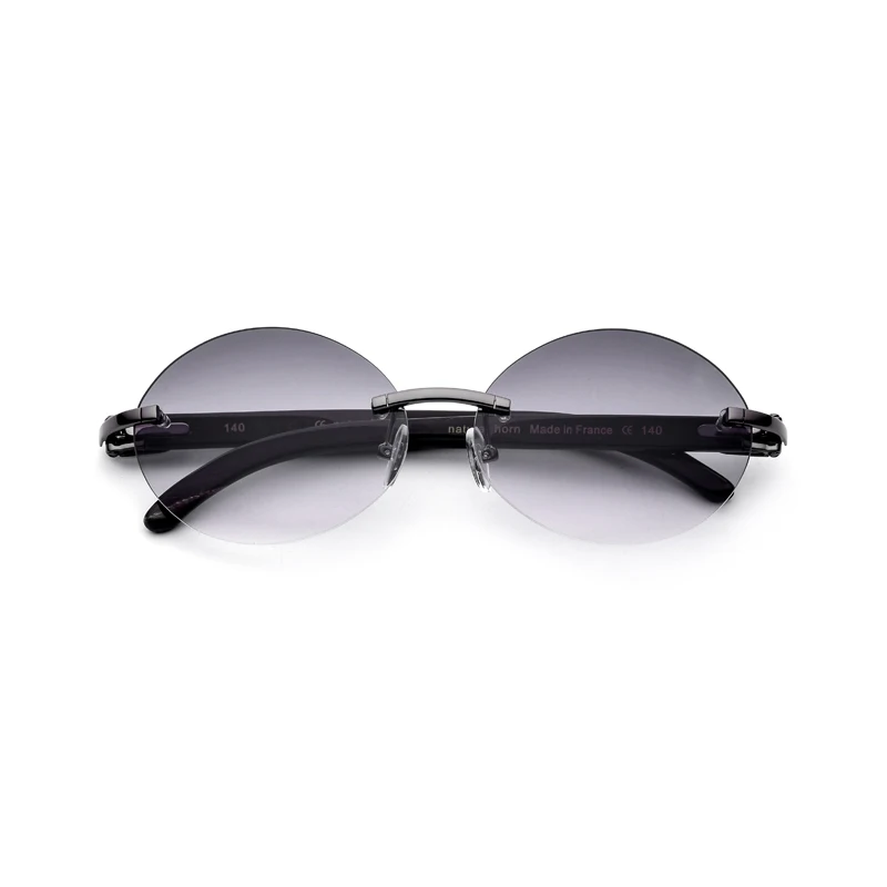 Натуральный Рог Для женщин солнцезащитные очки UV400 очки без оправы для Для женщин Винтаж солнцезащитные очки в коробке, корпус, Размеры: 57-18-145mm