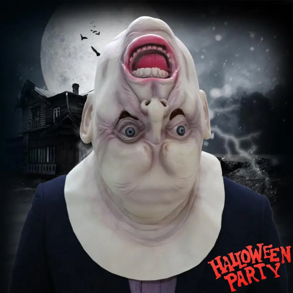 

Upside Down Ghost Alien Full Head Mask Halloween Costume Party Prop Headmask Drop Shipping