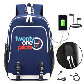 

Children Backpack School Bags Fashion Mochila Twenty One Pilots Printing Backpack Boys Cool Bookbag Cartoon Shoulder Bags