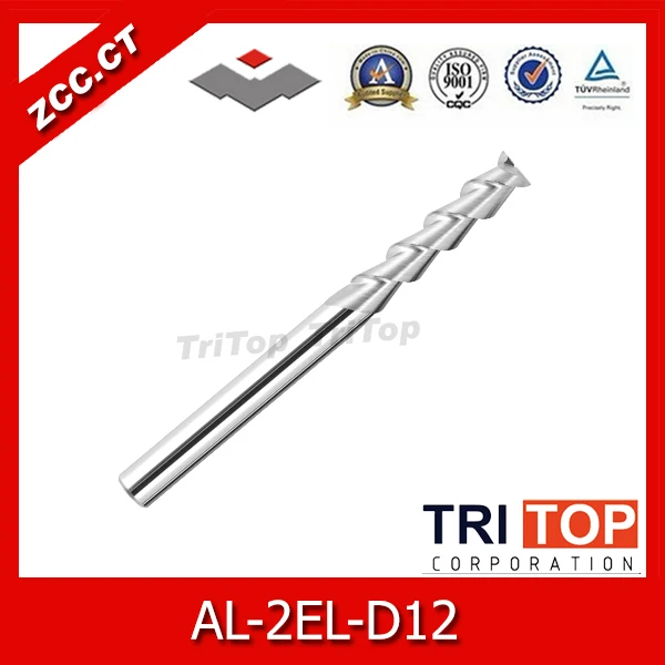 

AL-2EL-D12.0 ZCC.CT Cemented Carbide 2-flute flattened cnc end mills long cutting edge with straight shank milling tools