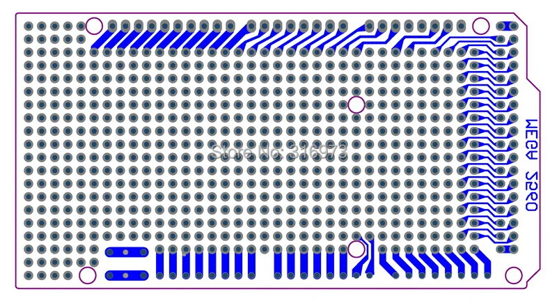 1 шт./лот) Прототип PCB для MEGA 2560 R3 щит наборов "сделай сам"