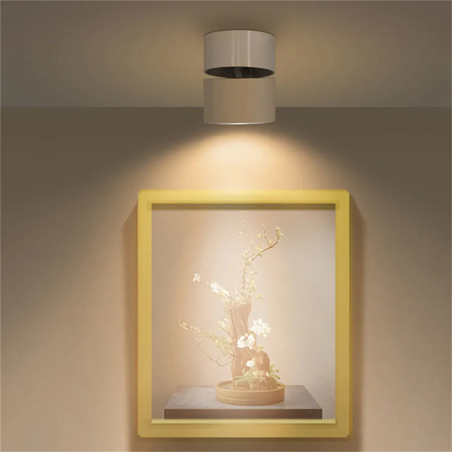 Thrisdar современный светодиодный прожектор 7 Вт 10 12 COB Rail Spotlight Lamp Store Mall 360 + 90 угол