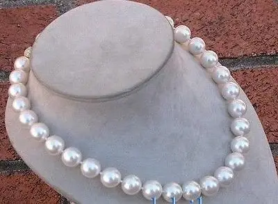 

Miss charm Jew888 10-11MM SOUTH SEA WHITE PEARL NECKLACE 14k