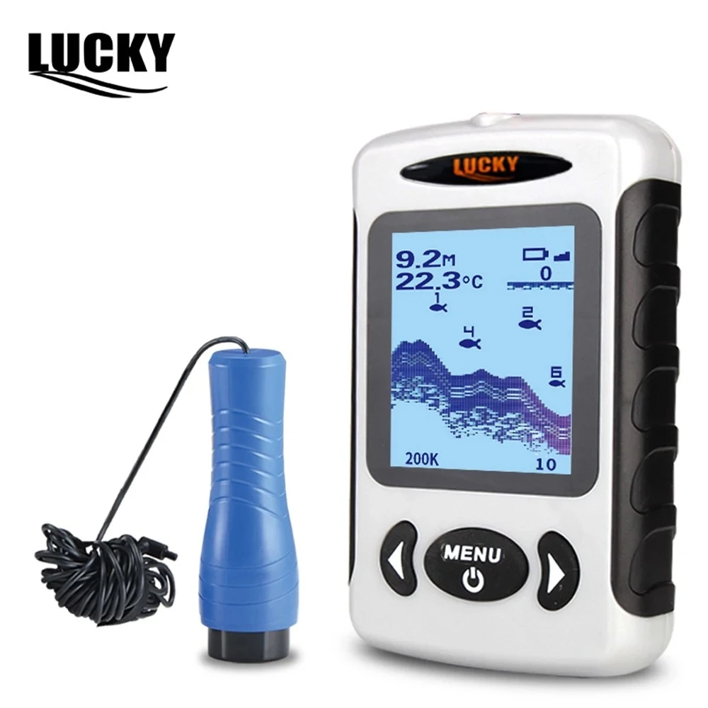LUCKY 2.2" LCD Portable Fish Finder Outdoor 200KHz/83KHz Dual Sonar