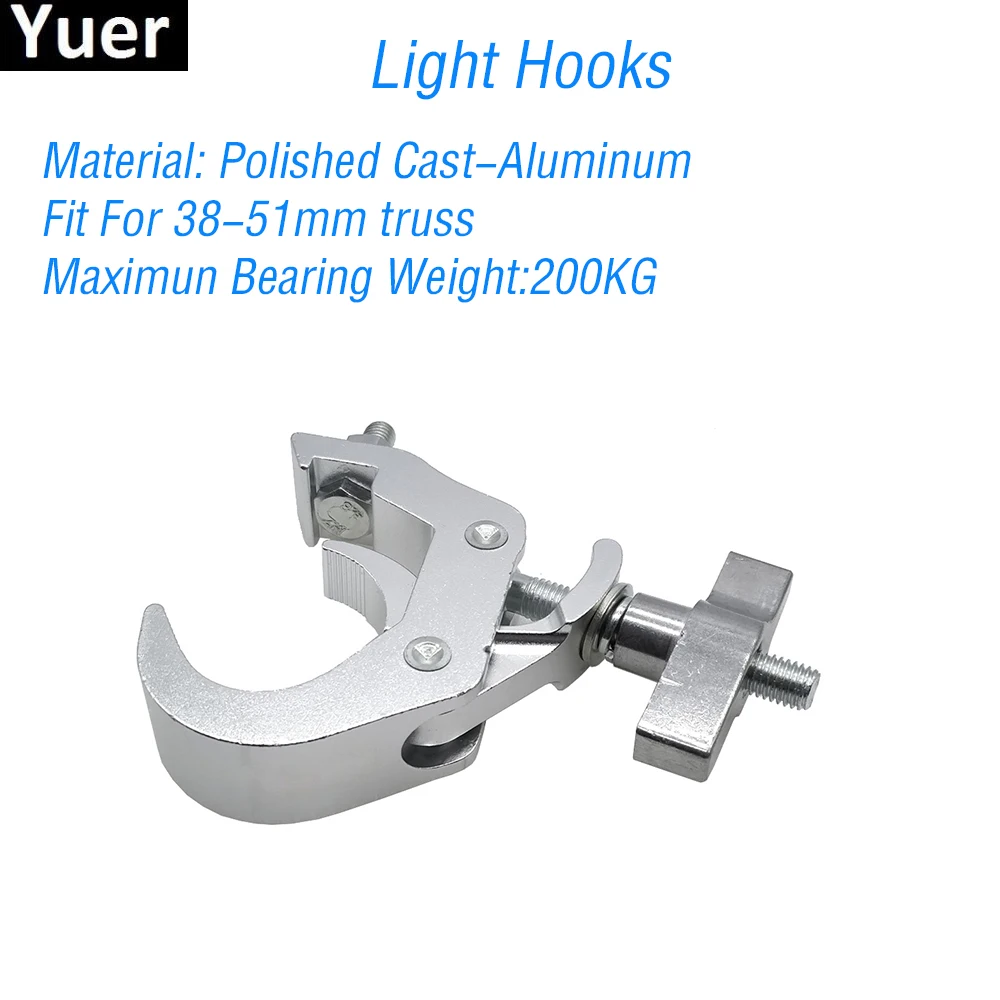 

Aluminum Stage Light Hooks Fit For 38-51mm Load Bearing 200kg Lighting Clamp LED DJ Disco Lights PAR Moving Head Lights Hook