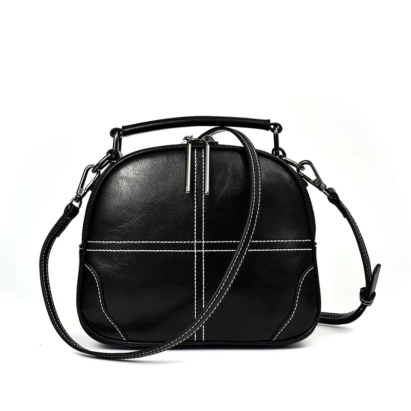 GENMEO Brand New Arrival Genuine Leather Women Handbag with Double Shoulder Strap Female Cow Leather Tote Bags Feminina Bolsa