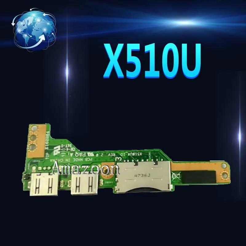 

original for ASUS X510 X510UA S510 S510UQ USB SD io board usb Card Reader board